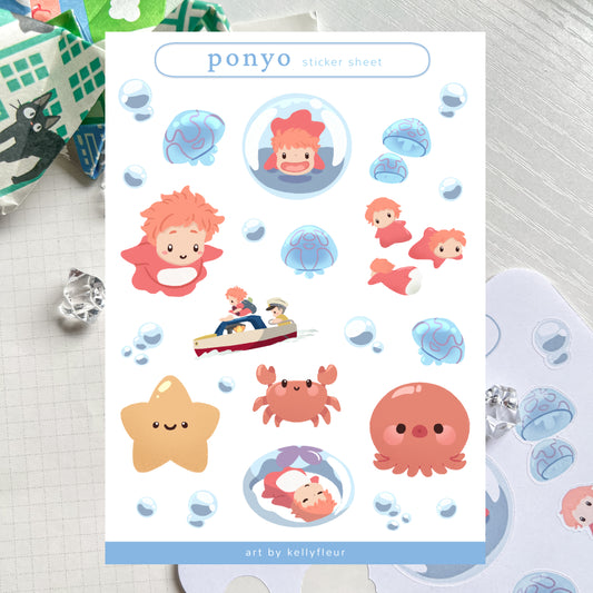 Ponyo Matte Sticker Sheet